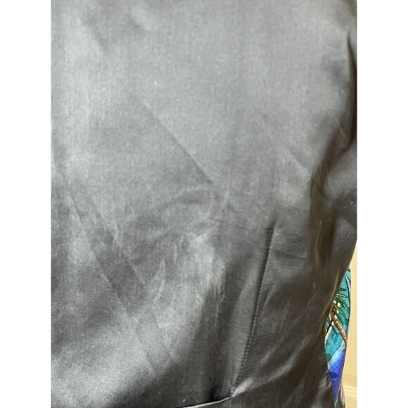 Nicole Miller Vintage Silk Vest Small – Tropical Antigua Print Travel Theme 90s - Picture 10 of 16